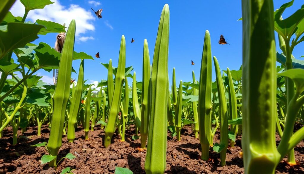 Okra growing conditions