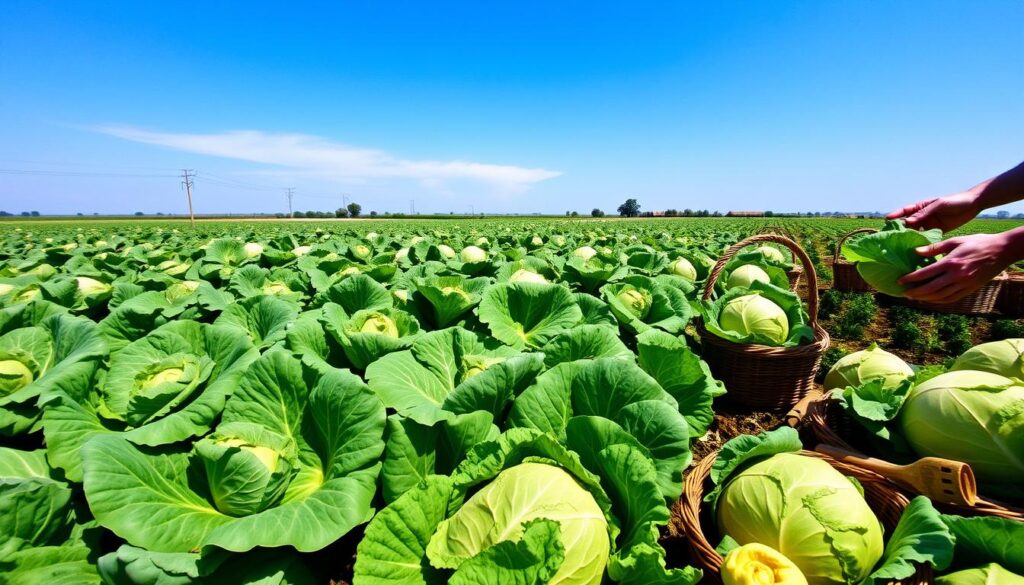 cabbage harvesting