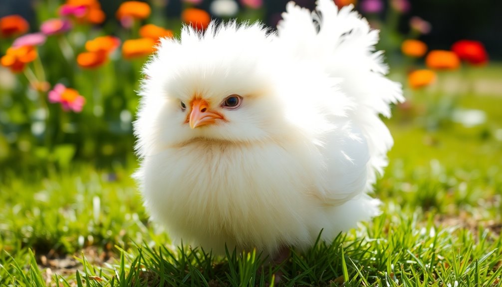 fluffy charming silkie chickens