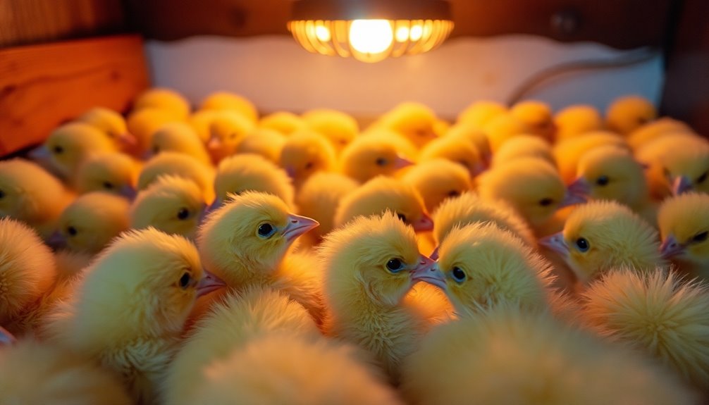 identifying chicks cold stress