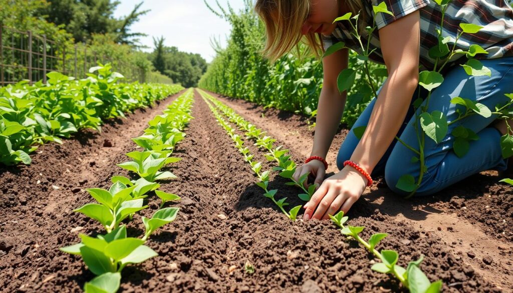 planting snap pea seeds