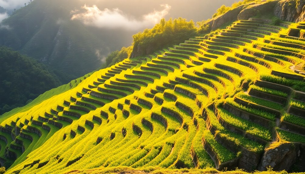 terraced land cultivation method