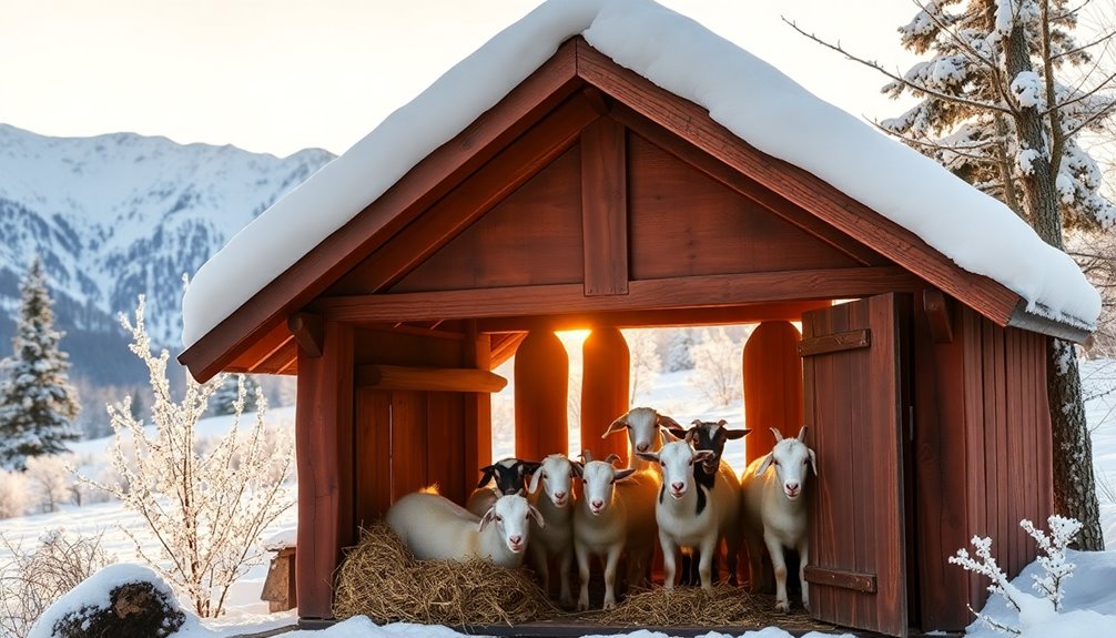 winter goat shelter construction