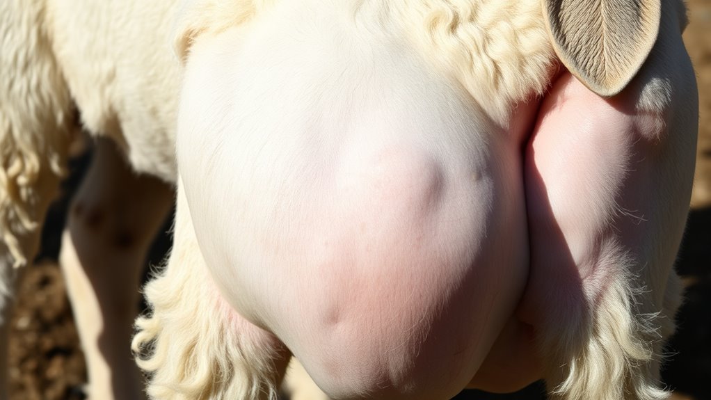 alterations in teat structure
