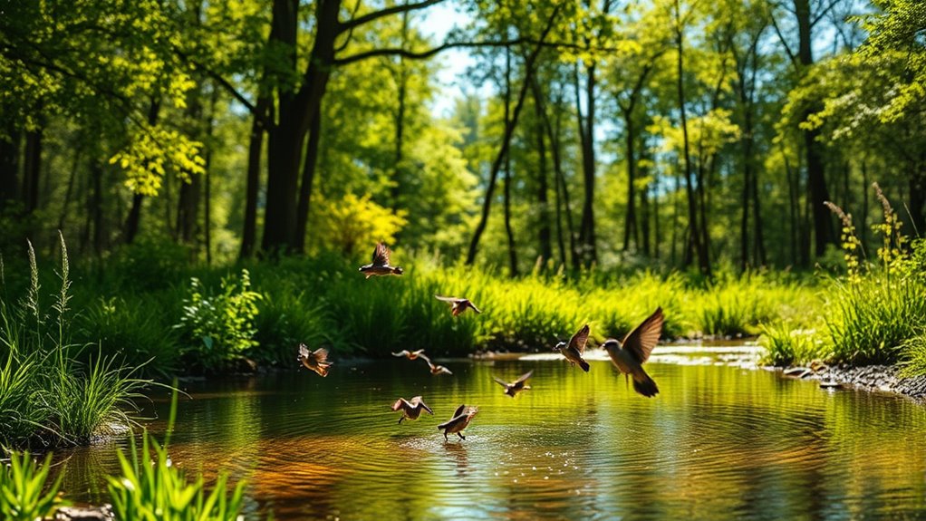 birds locating water sources