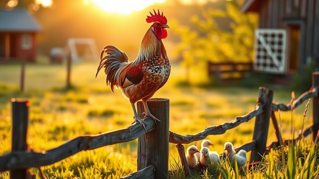 cockerels begin crowing age