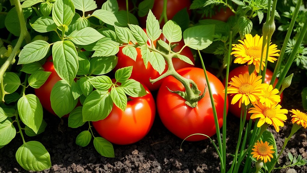 companion plants enhance tomatoes