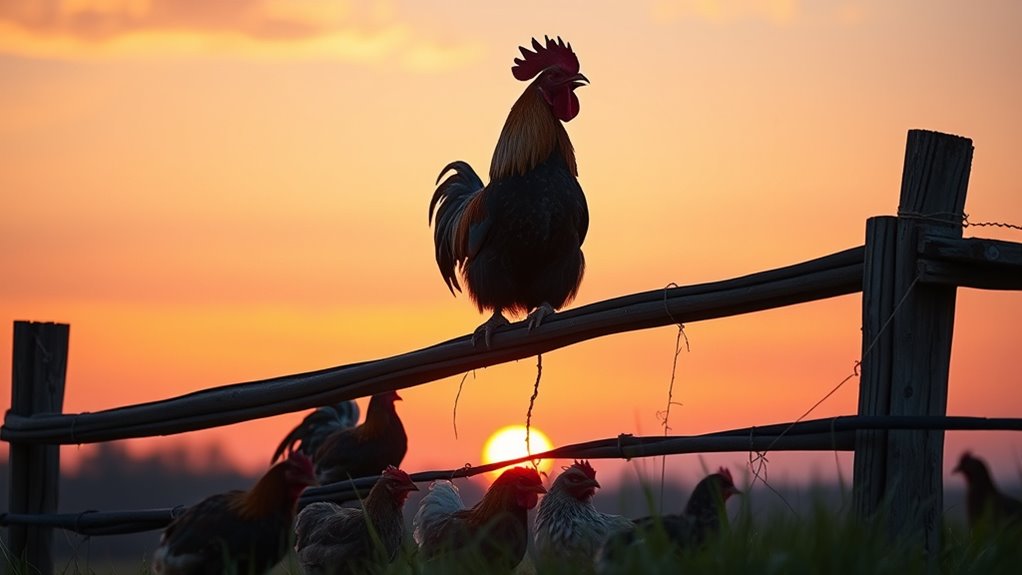 crowing behavior in hierarchy