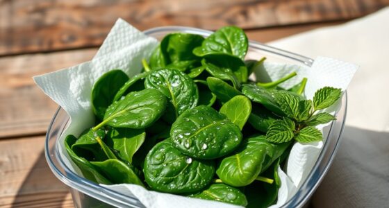 fresh spinach storage tips