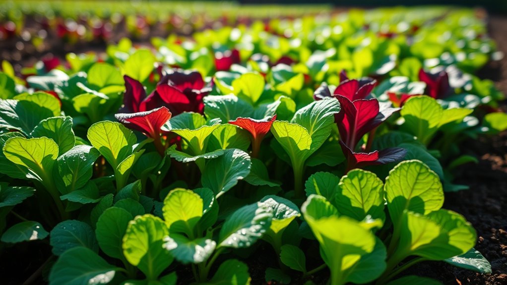 fresh young leafy vegetables