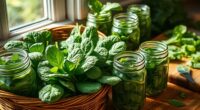 long term spinach storage methods