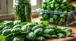 long term spinach storage methods