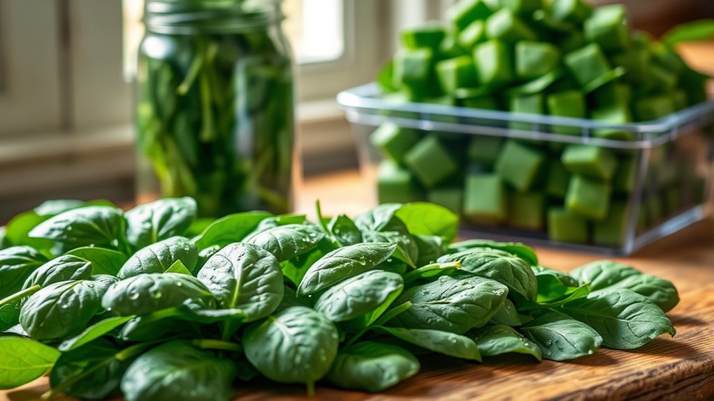 long term spinach storage methods