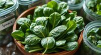 properly store fresh spinach