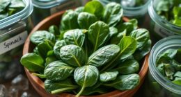 properly store fresh spinach