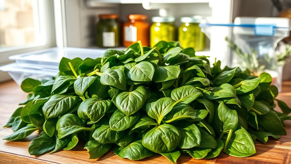 spinach storage and longevity