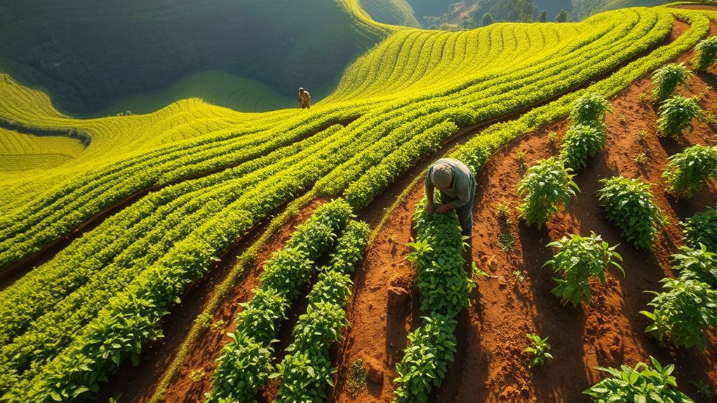 terrace farming crop selection