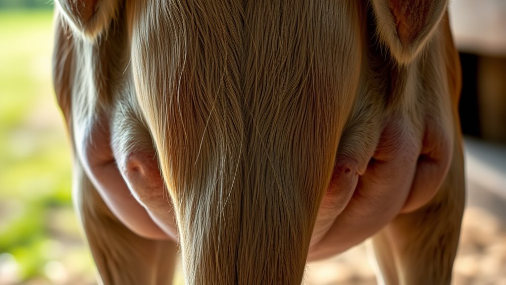 udder volume increases pre birth