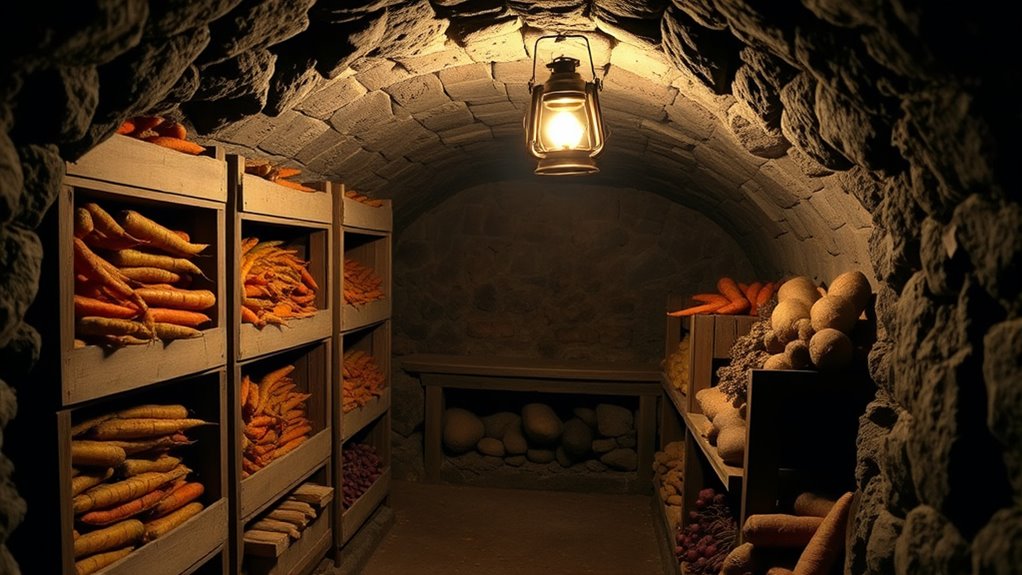 build a subterranean food storage