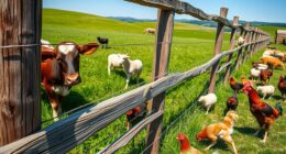 farm animal fence construction