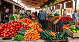 farmers market produce sales