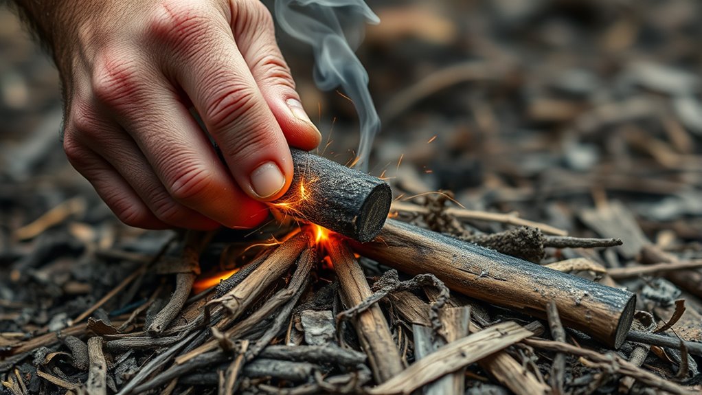 friction fire creation technique