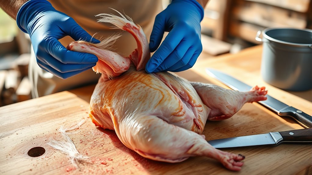 proper chicken plucking techniques