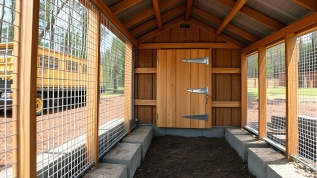 secure predator proof chicken enclosure