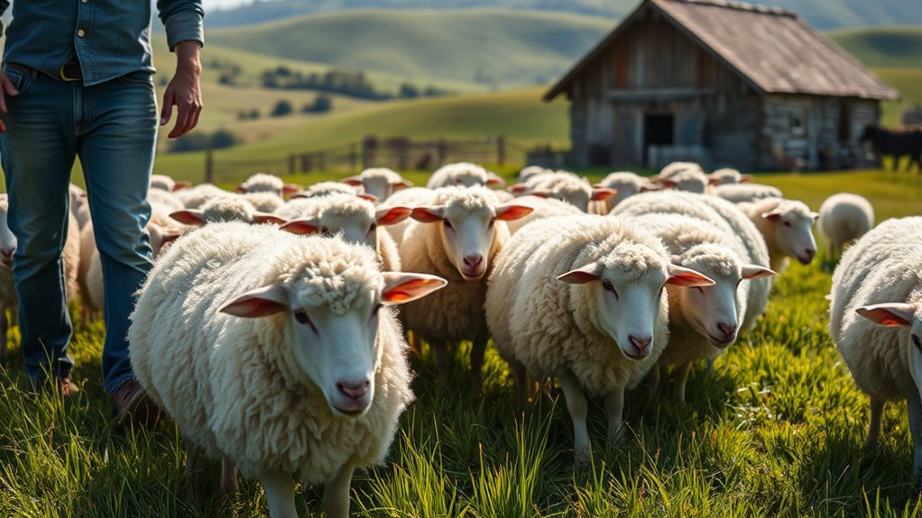small farm sheep husbandry