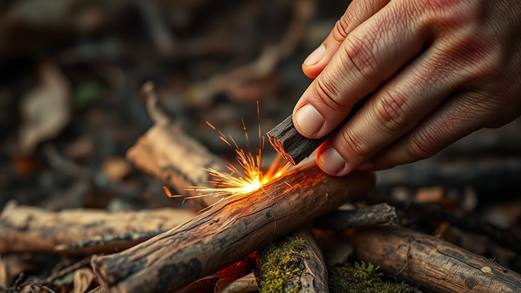 strike rubbing friction fire