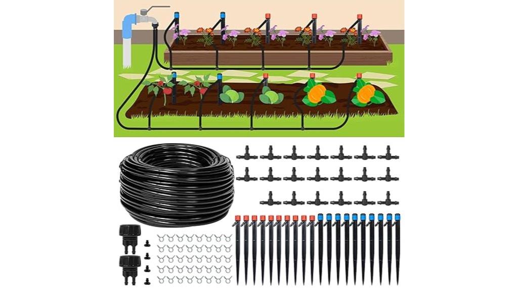 110 foot garden irrigation kit
