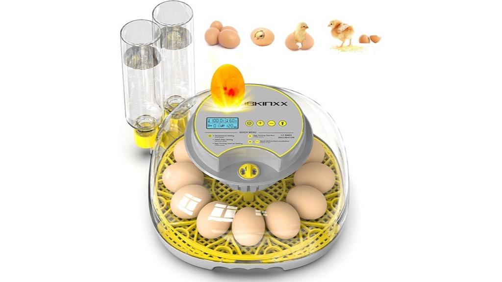 12 egg capacity incubator
