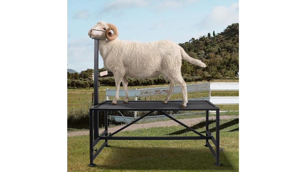 adjustable goat milking stand