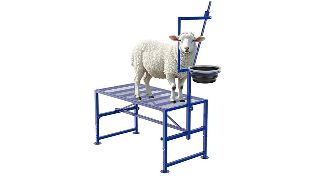 adjustable goat milking stand