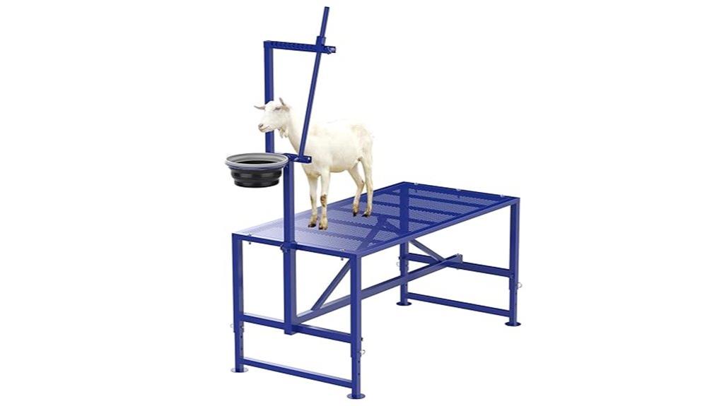 adjustable goat milking stand