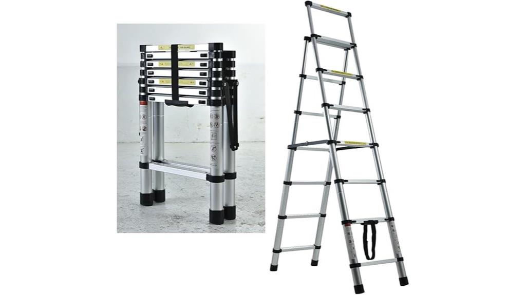 adjustable height folding ladder