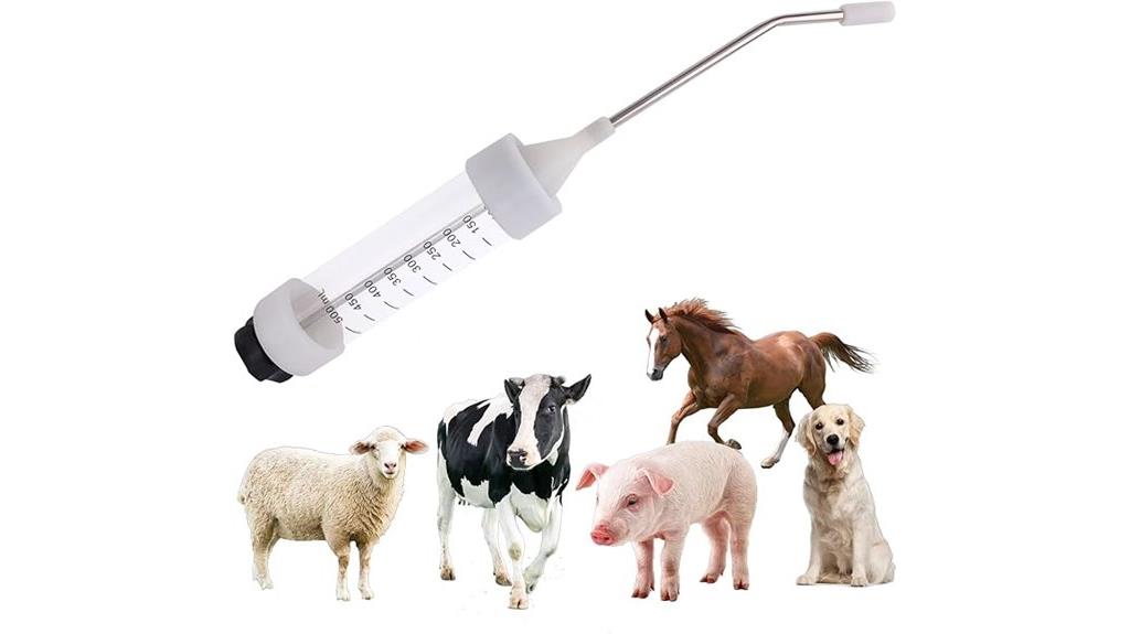 adjustable livestock feeding gun