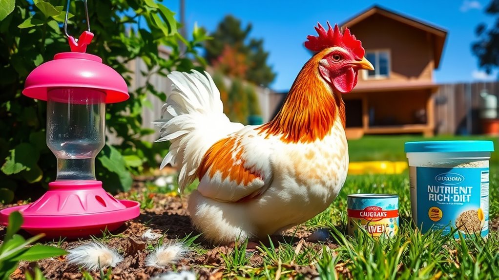 balanced diet promotes feather growth