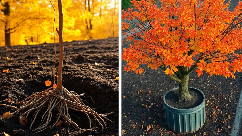 bare root versus container planting