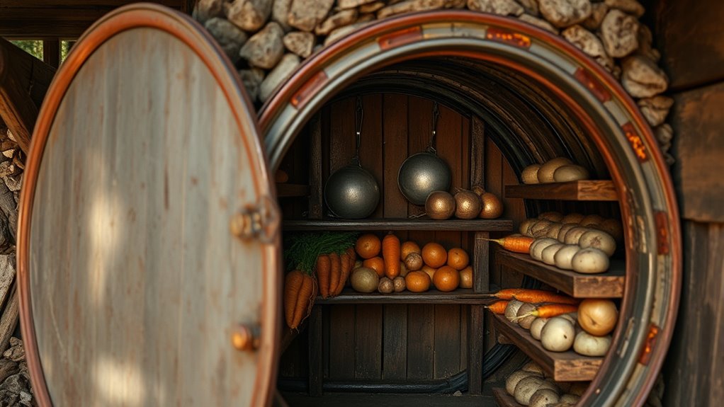barrel shaped root cellar