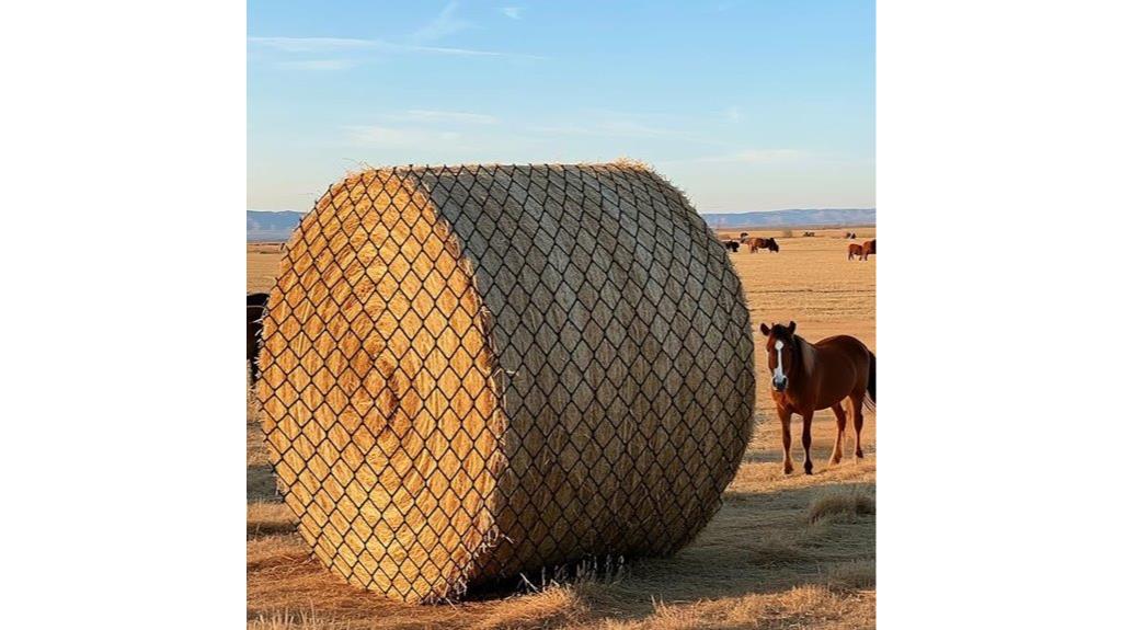black nylon round hay net