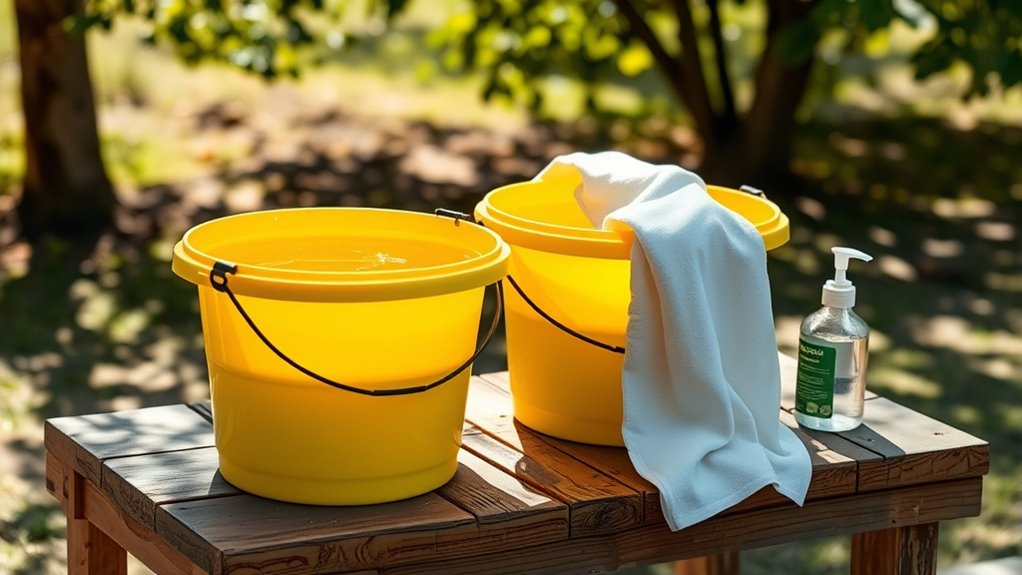 build a two bucket wash station
