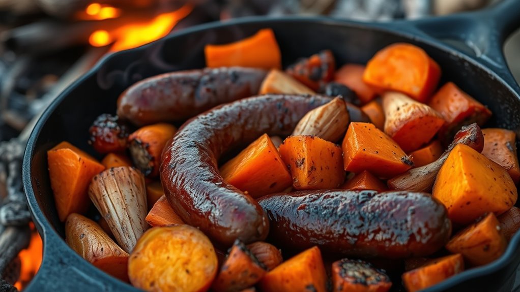campfire root vegetable skillet