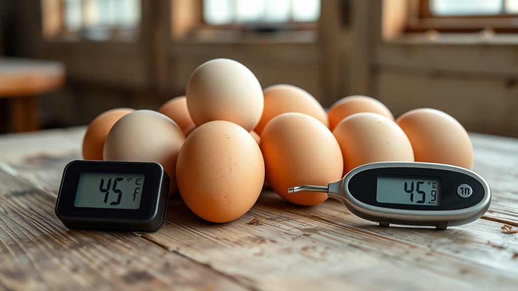 check egg temperature consistency