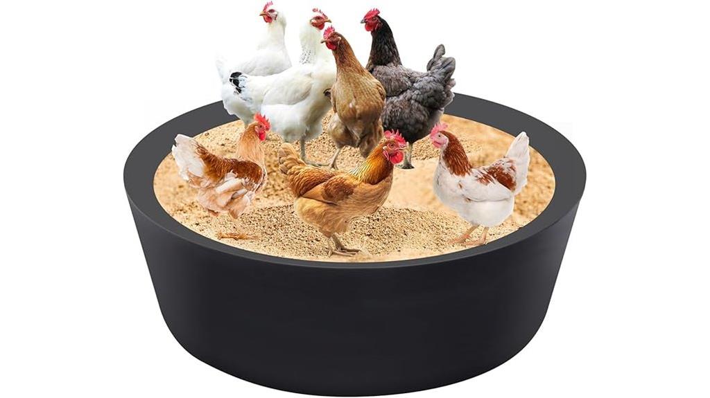 chicken dust bath ring