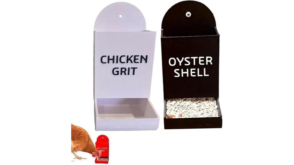 chicken feeder with oyster shells