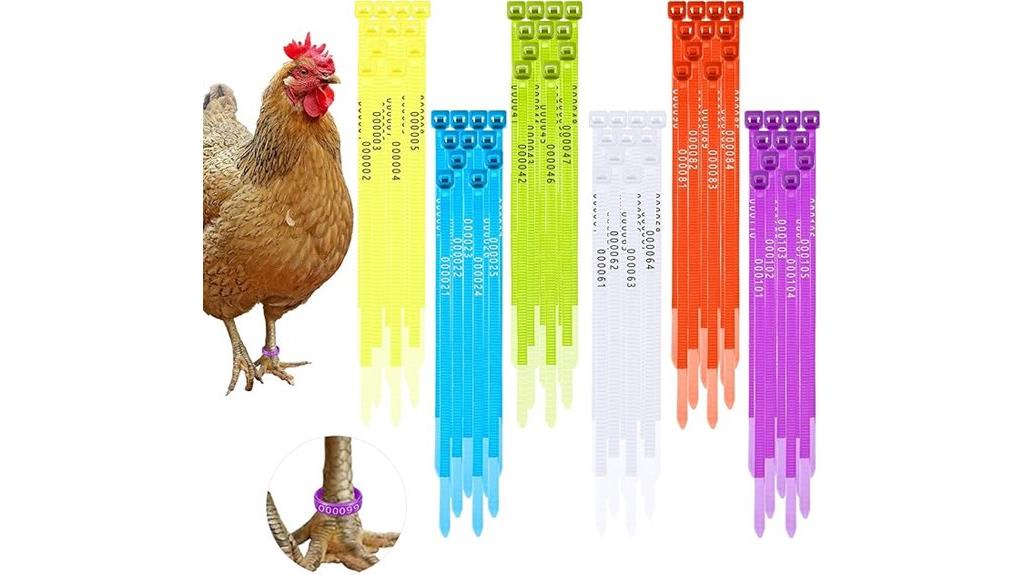 colorful chicken leg bands