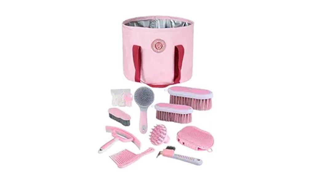 complete 9 piece horse grooming set