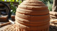 constructing a clay combustion chamber