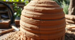 constructing a clay combustion chamber